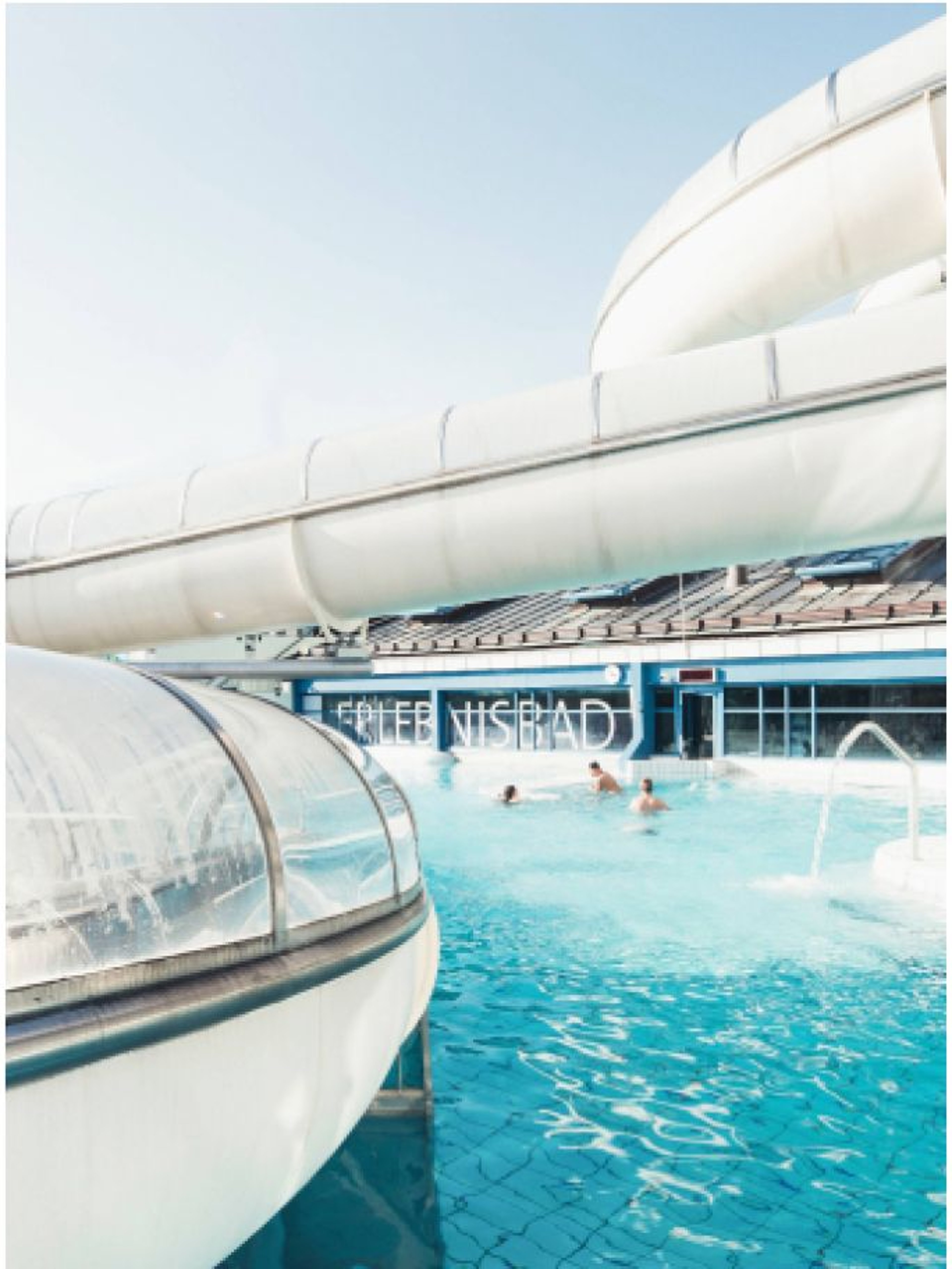 Ein Blick auf die Panorama-Wasserrutsche des Thermenresorts Loipersdorf.