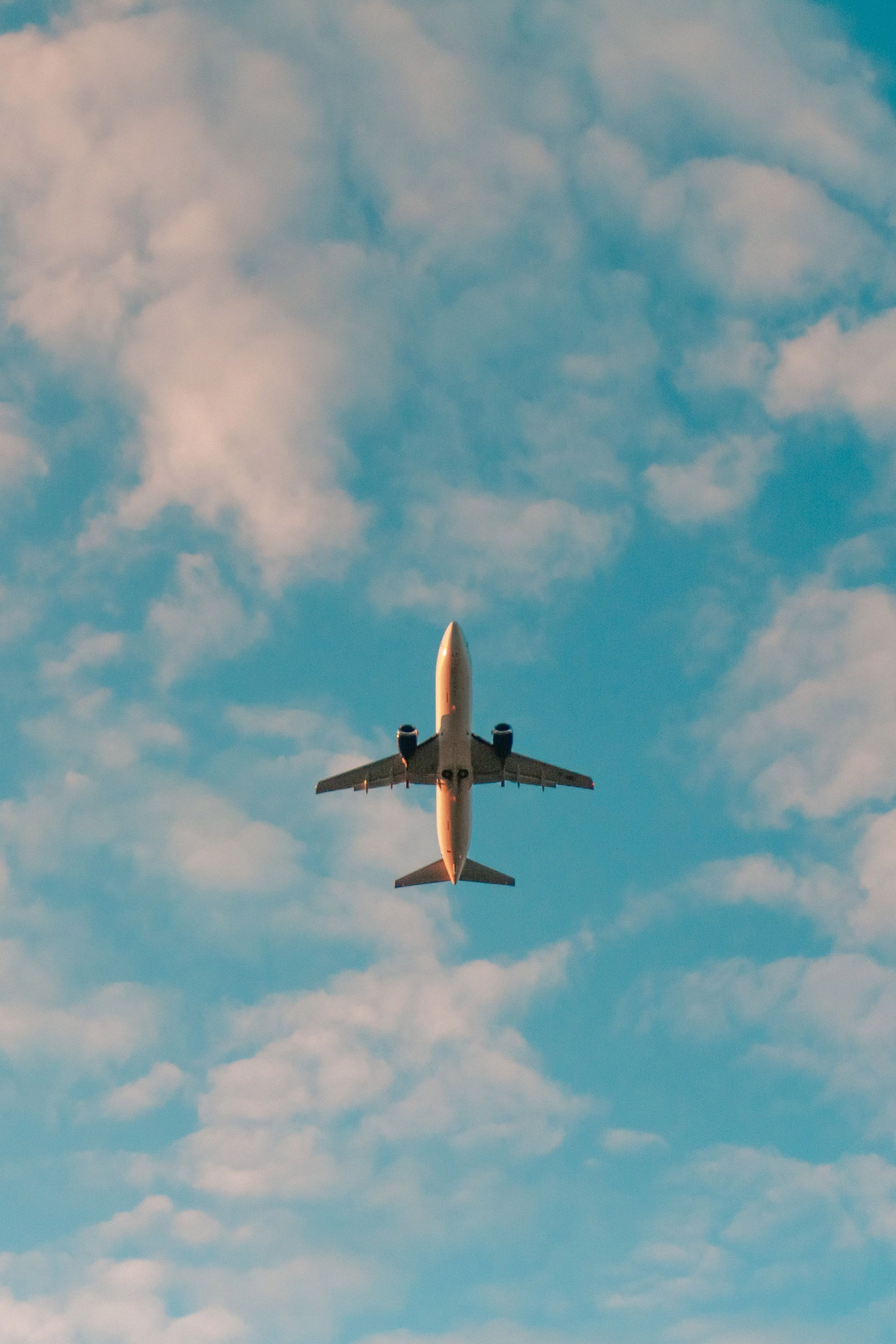 Airplane in the sky.