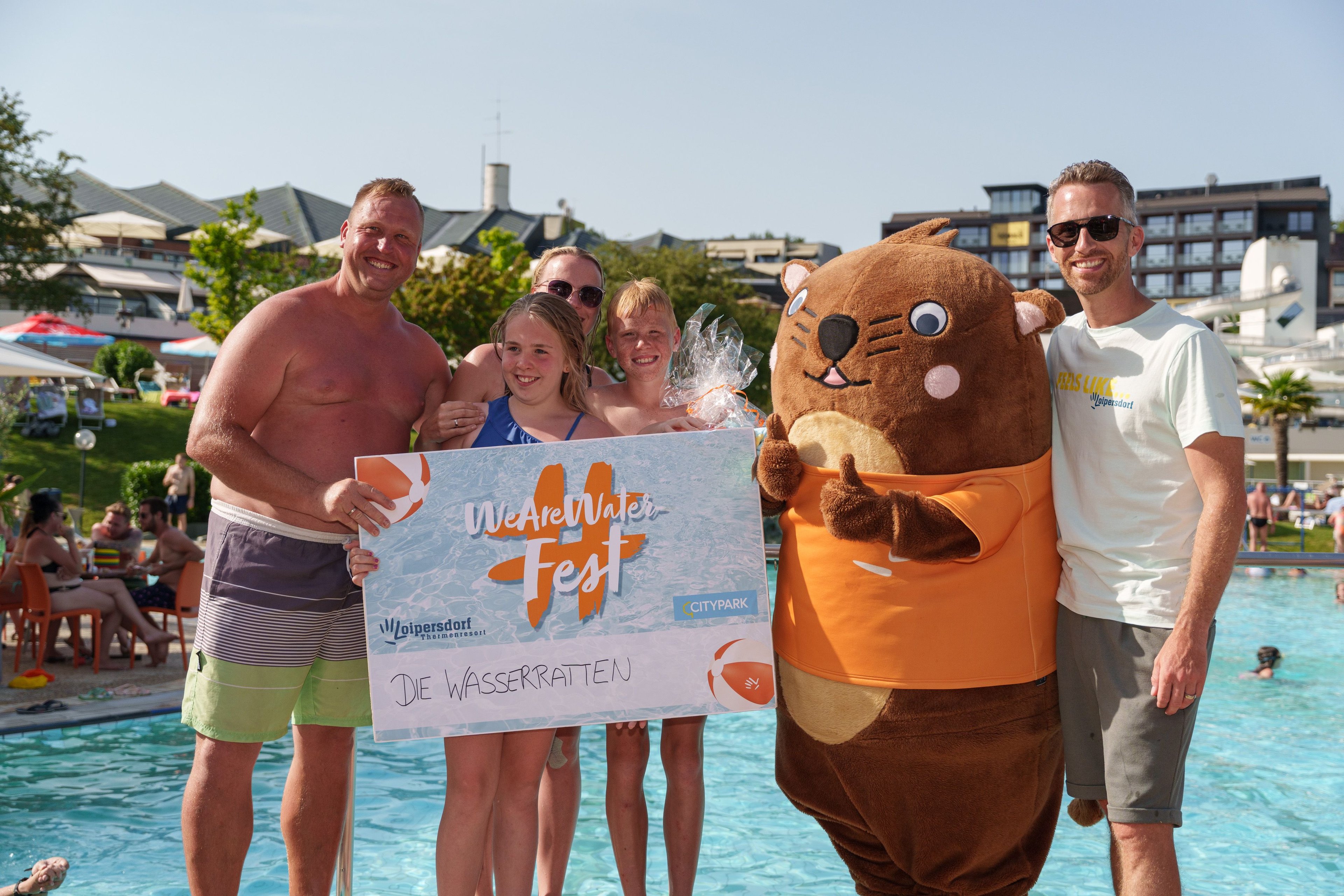 Kinder aufgepasst! Beim #WeAreWater-Fest in Loipersdorf ist für jede Menge Action und Spielspaß gesorgt.