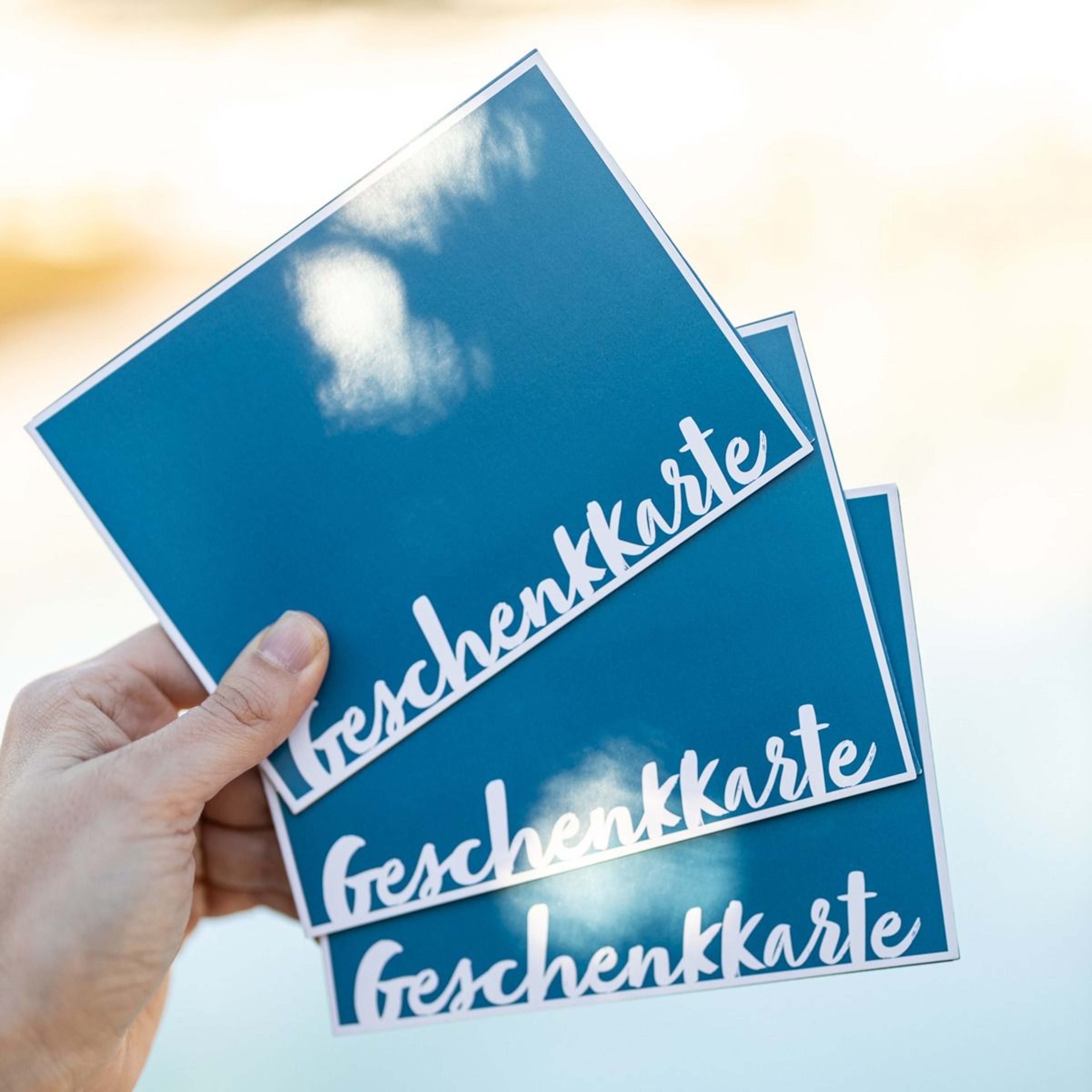 Fächer mit Geschenkkarten