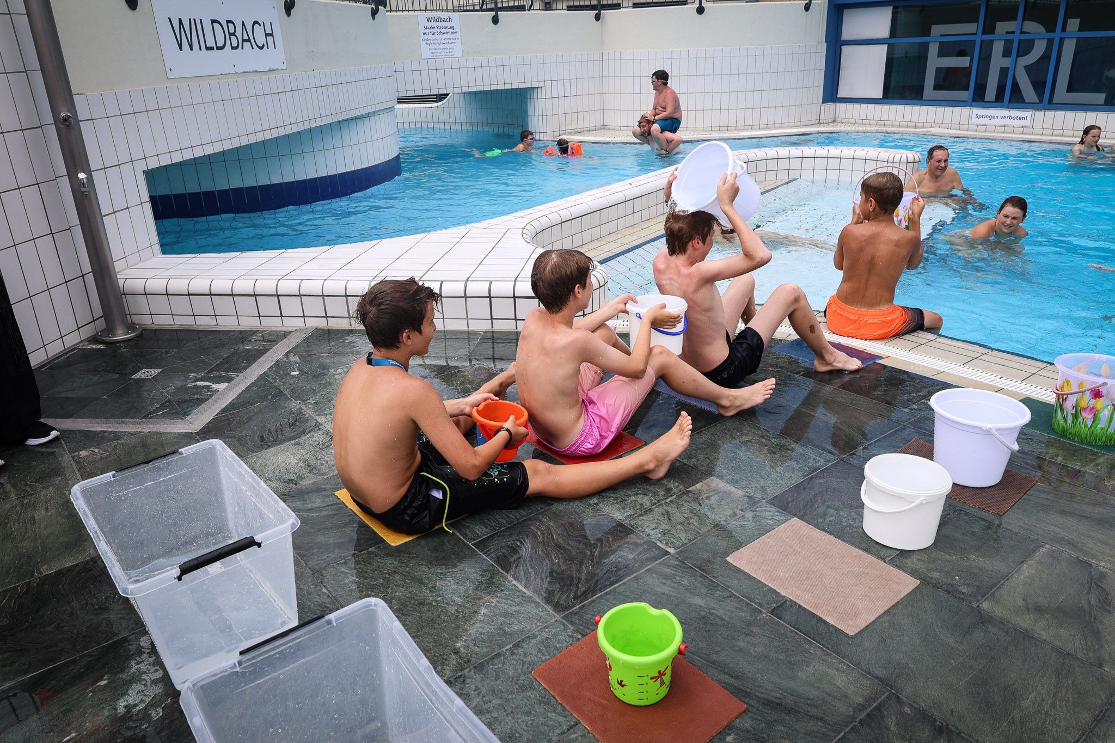 Bucket pouring