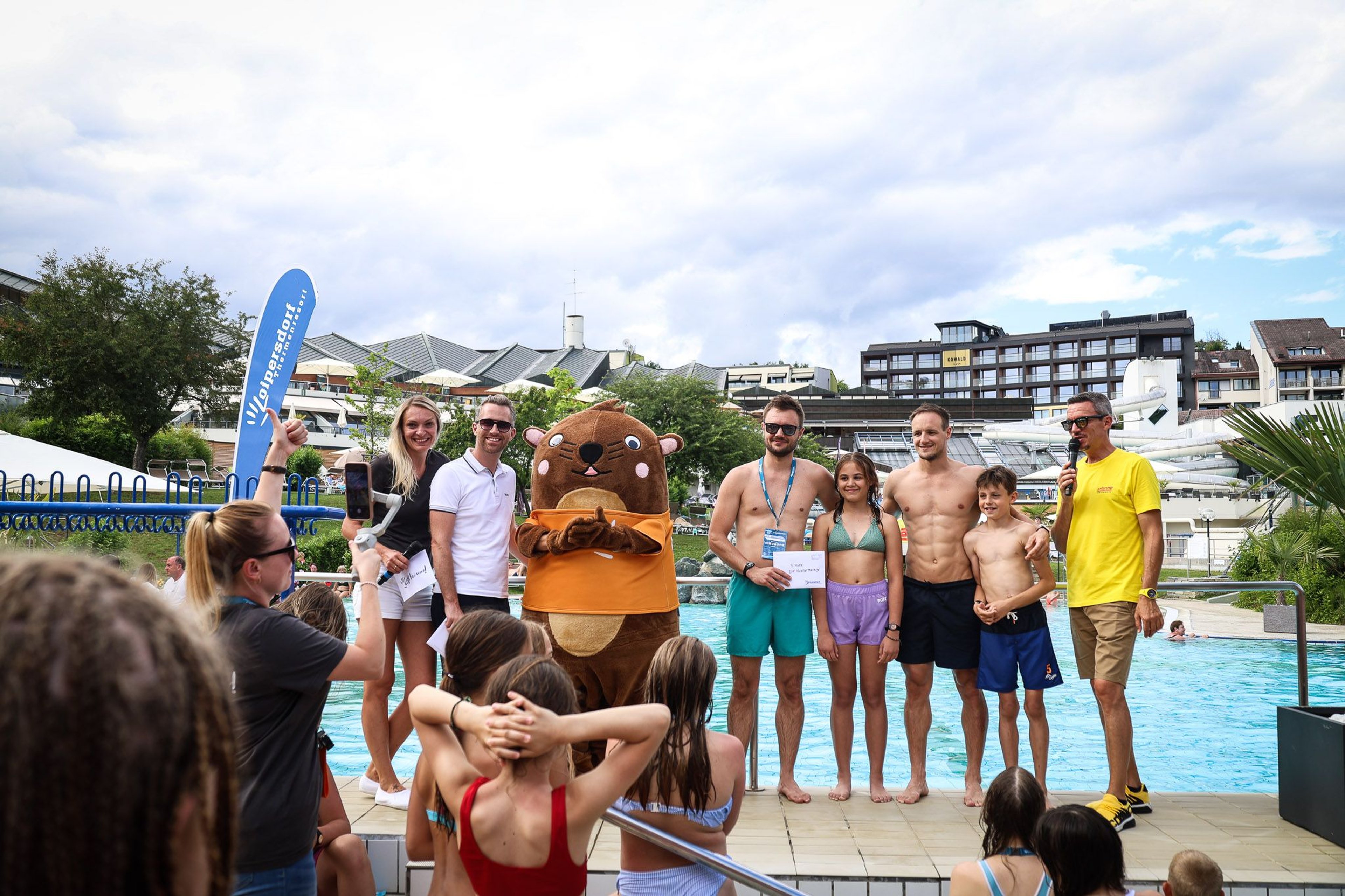 Otto with the winners of the WeAreWater Challenge