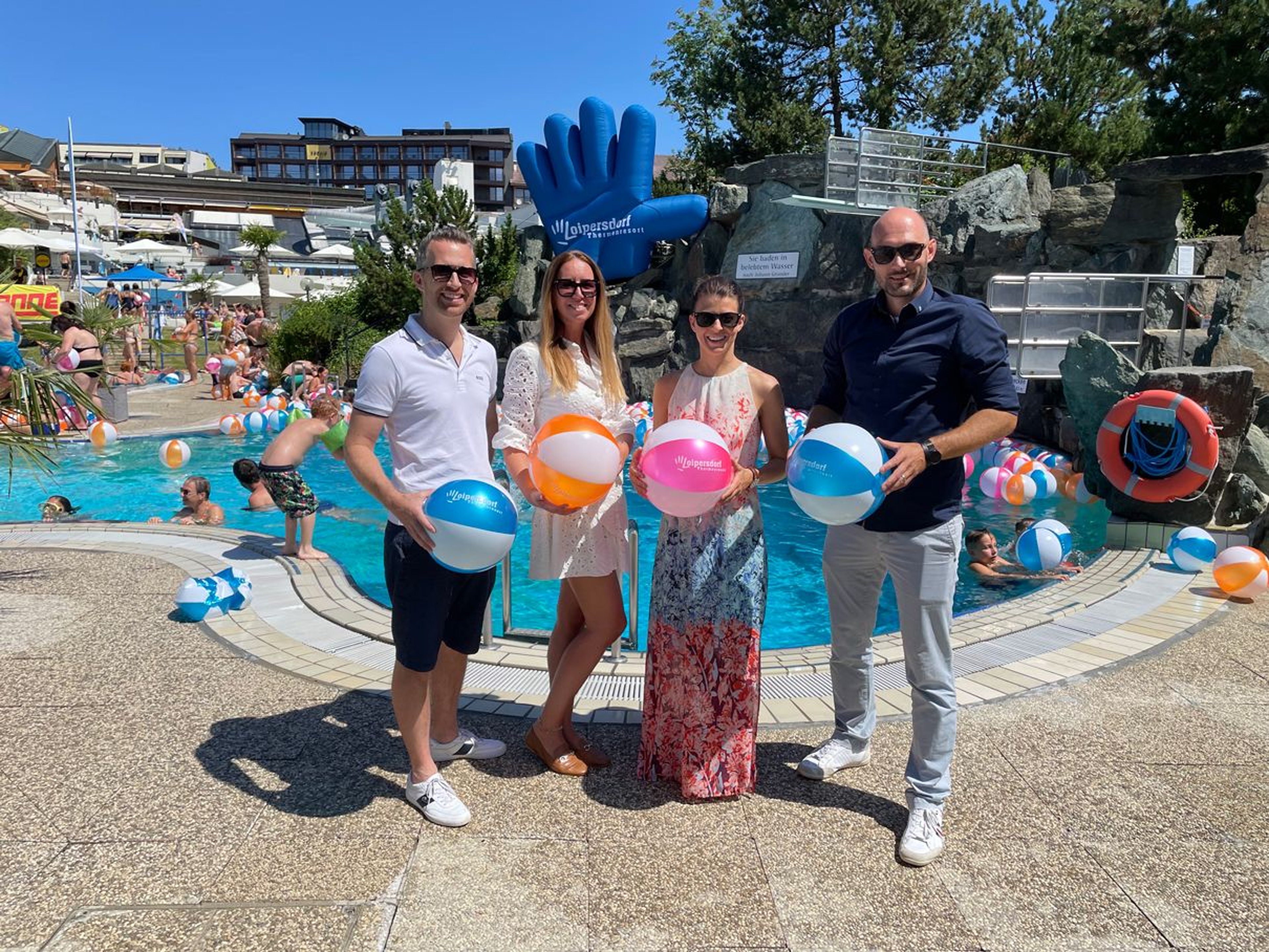 Philip Borkenstein-Quirini with Birgit Stampfl, Lisa Payer and Florian Tatscher