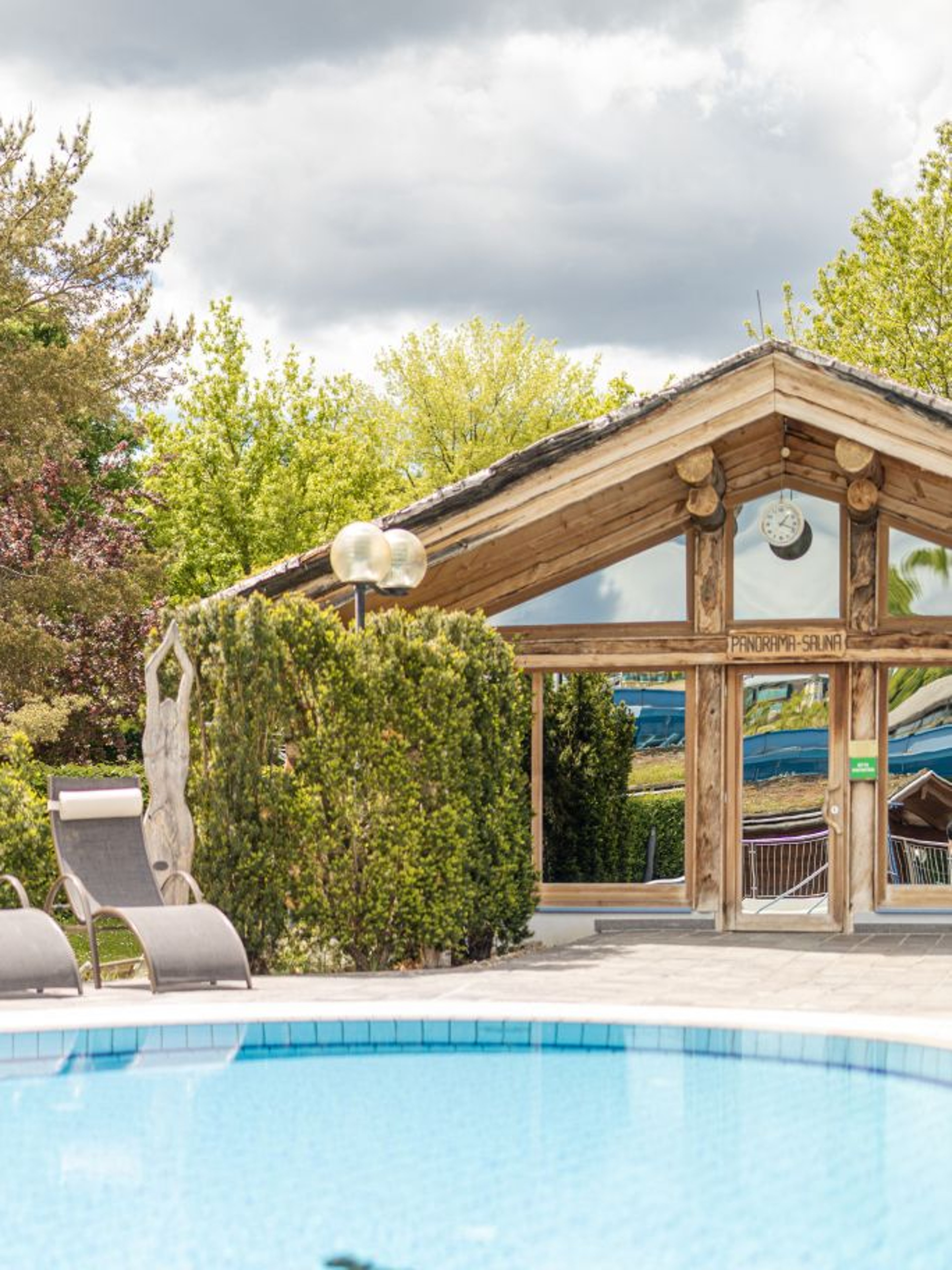 A view of the panorama sauna at the Loipersdorf thermal spa resort.