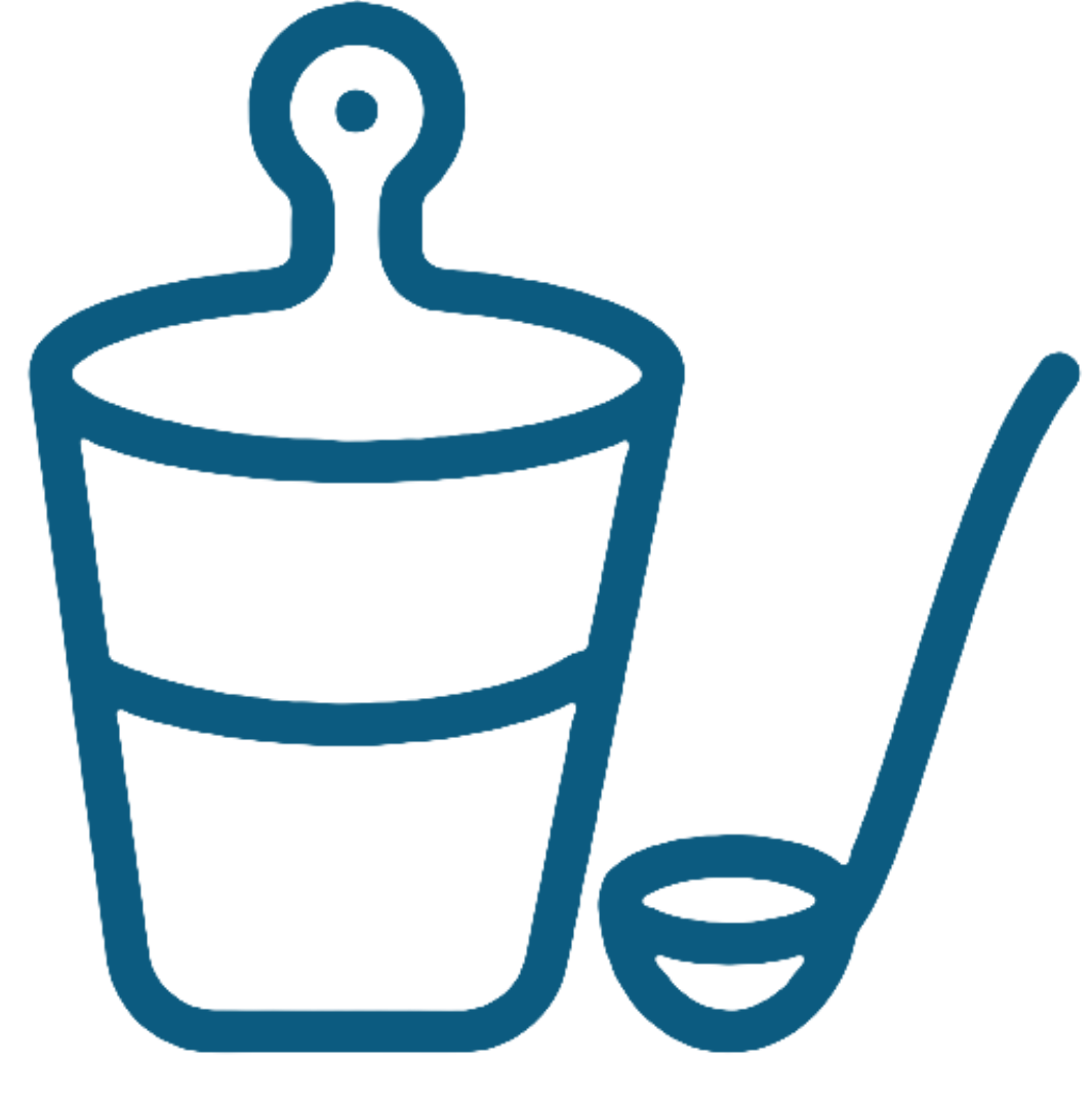 Icon sauna bucket with ladle 