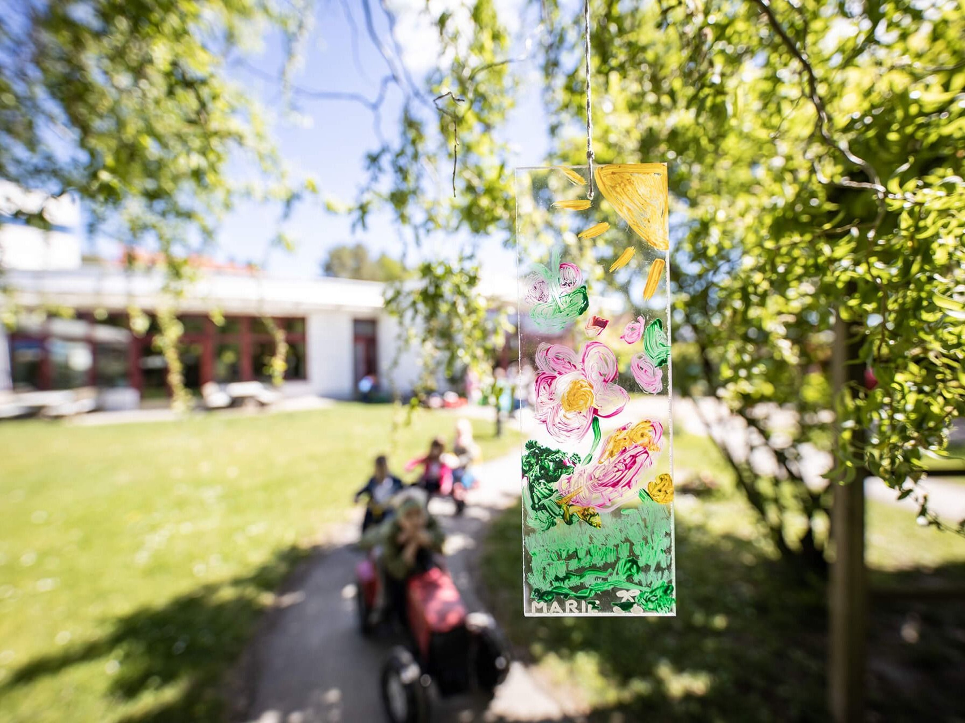 The garden of the tourist kindergarten.
