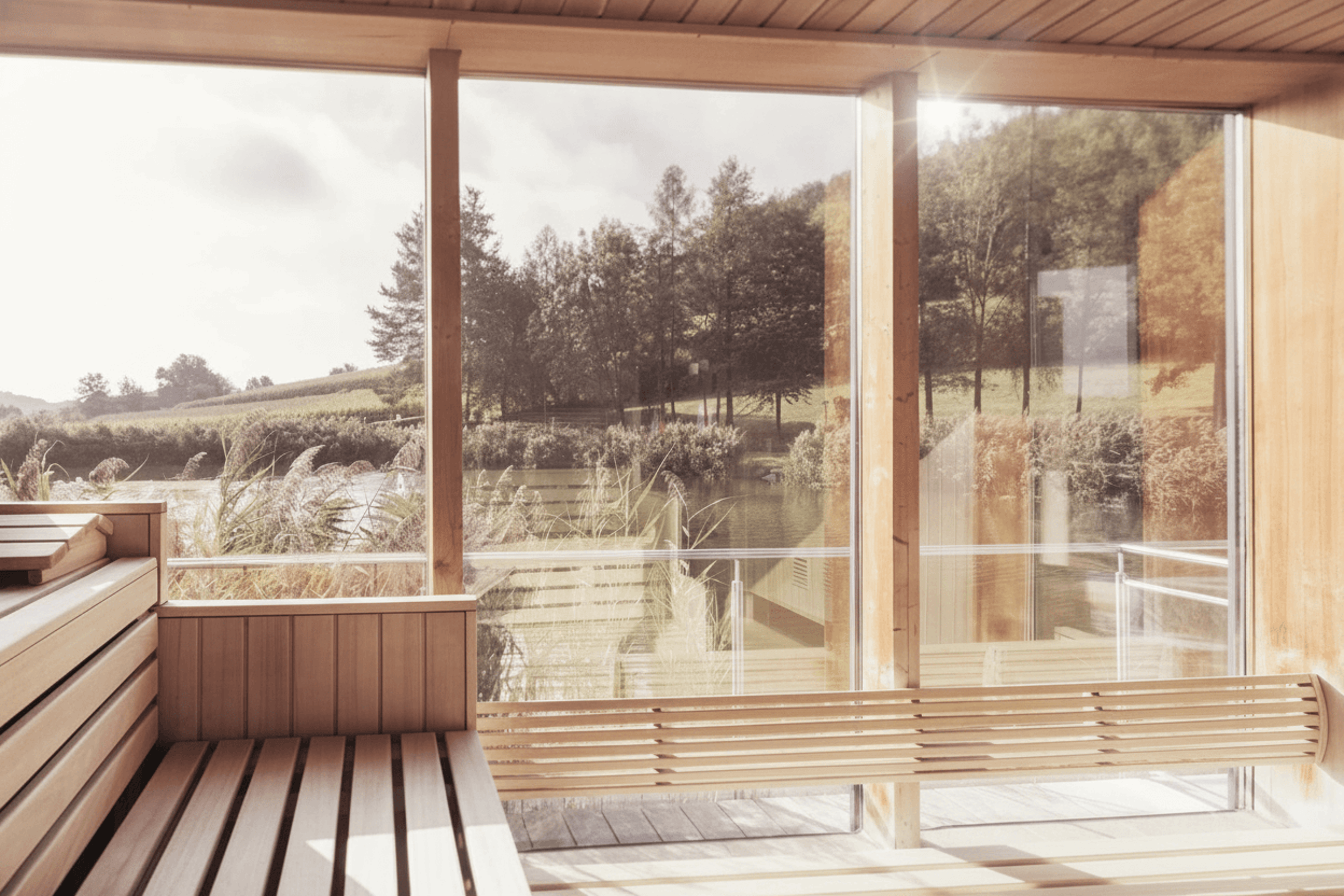 Herbal sauna from the inside.