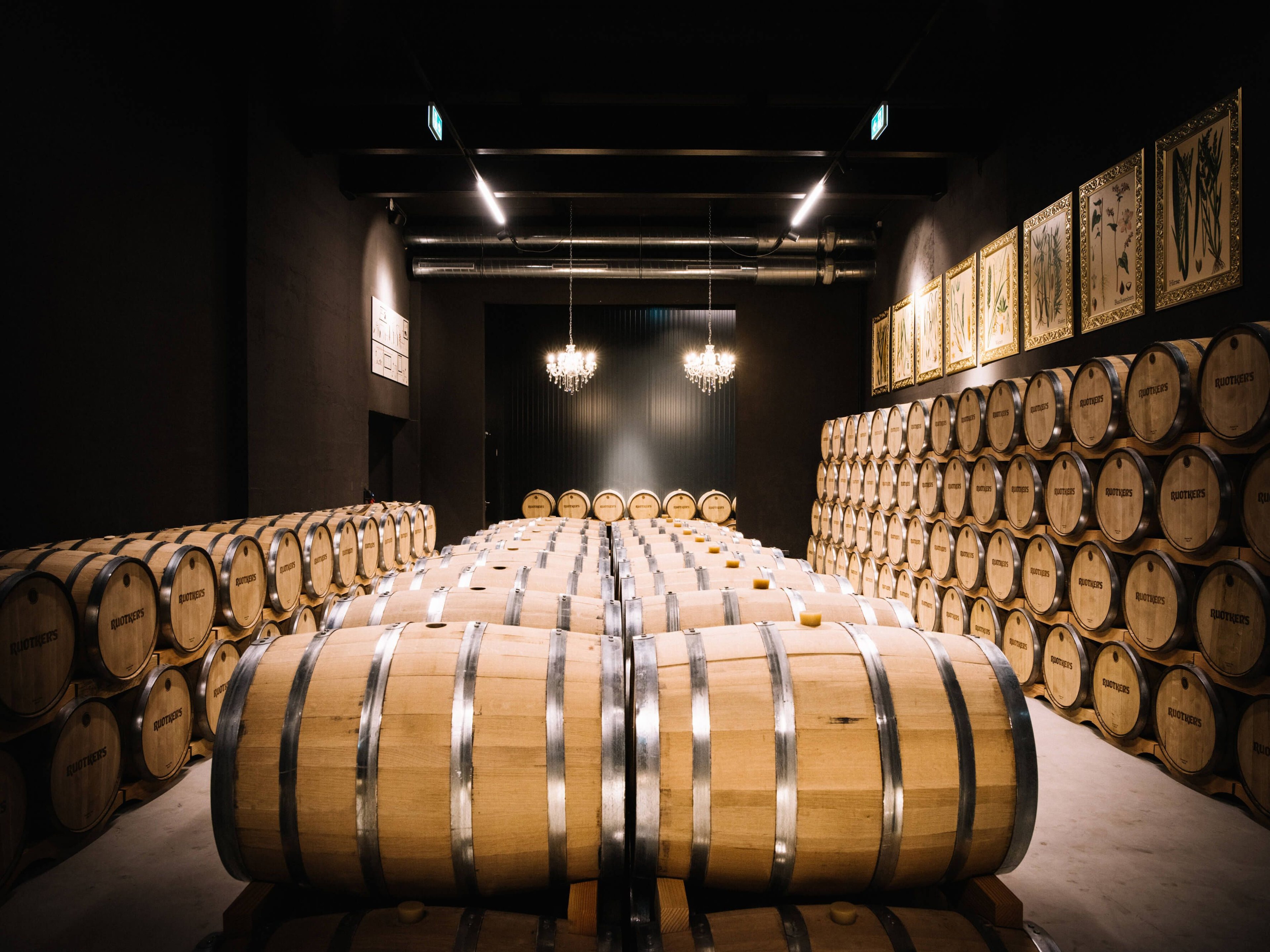 Rum barrels of the Gölles family.