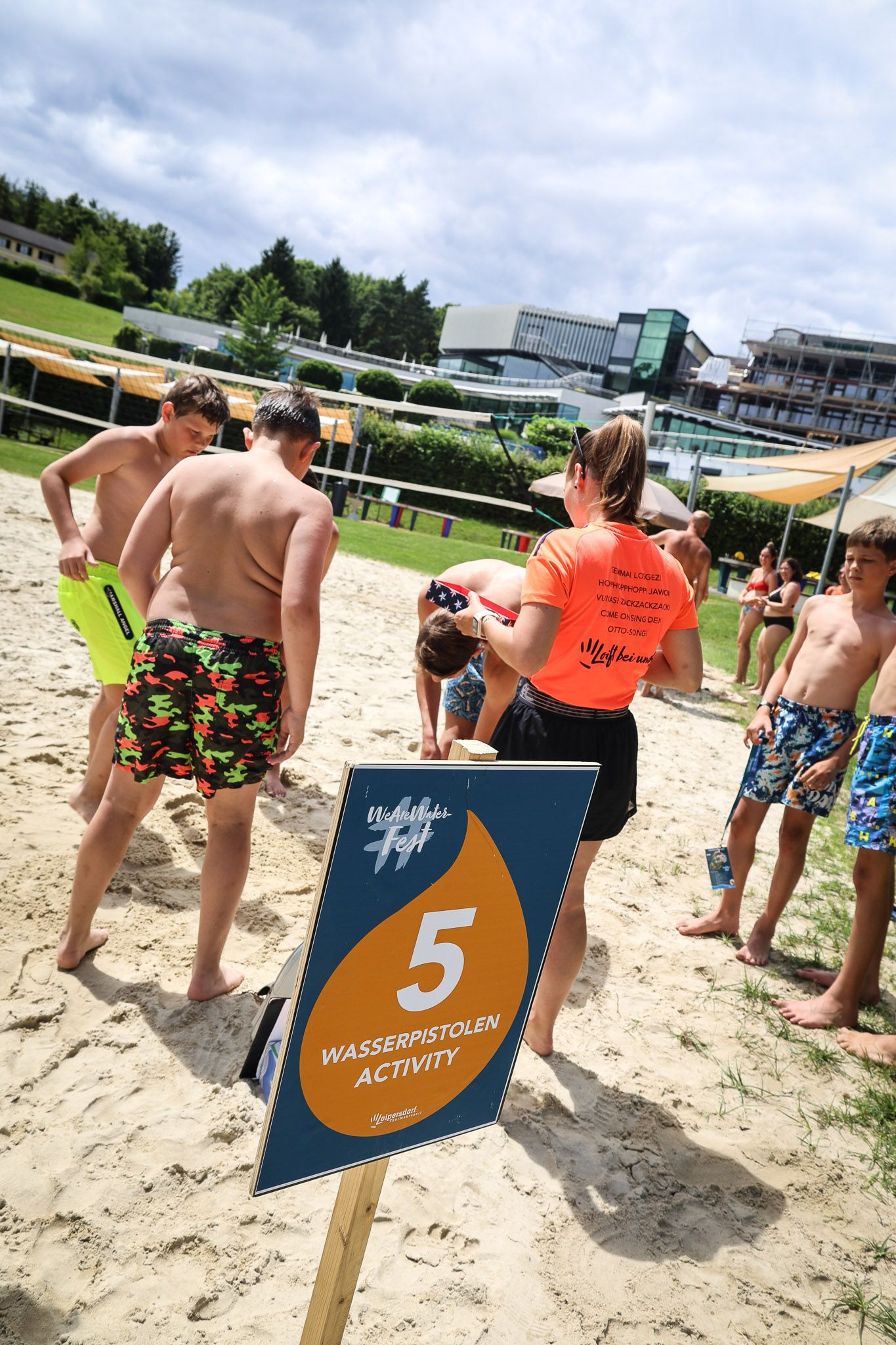 Water pistol activity challenge