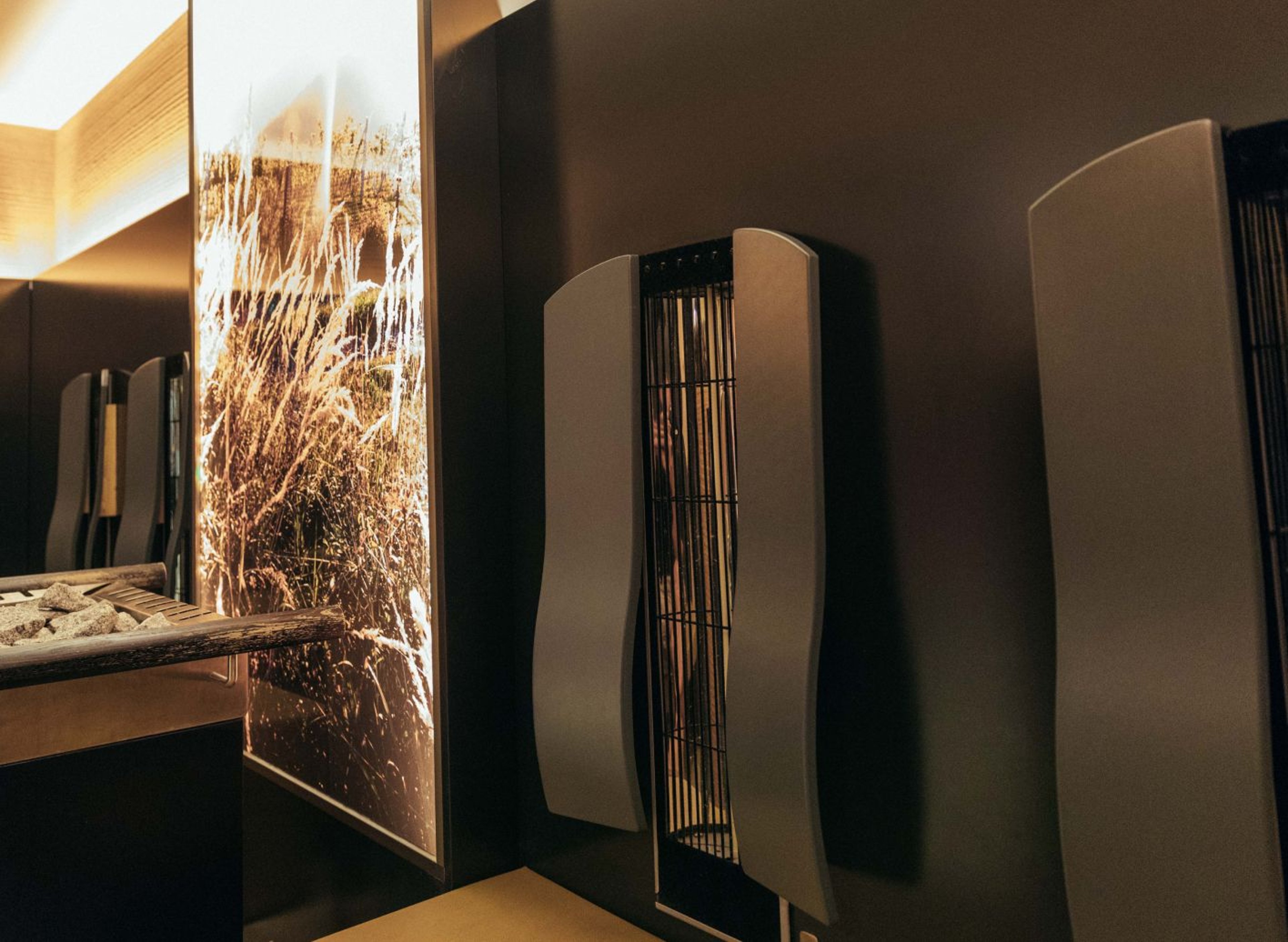 A place in an infrared sauna.