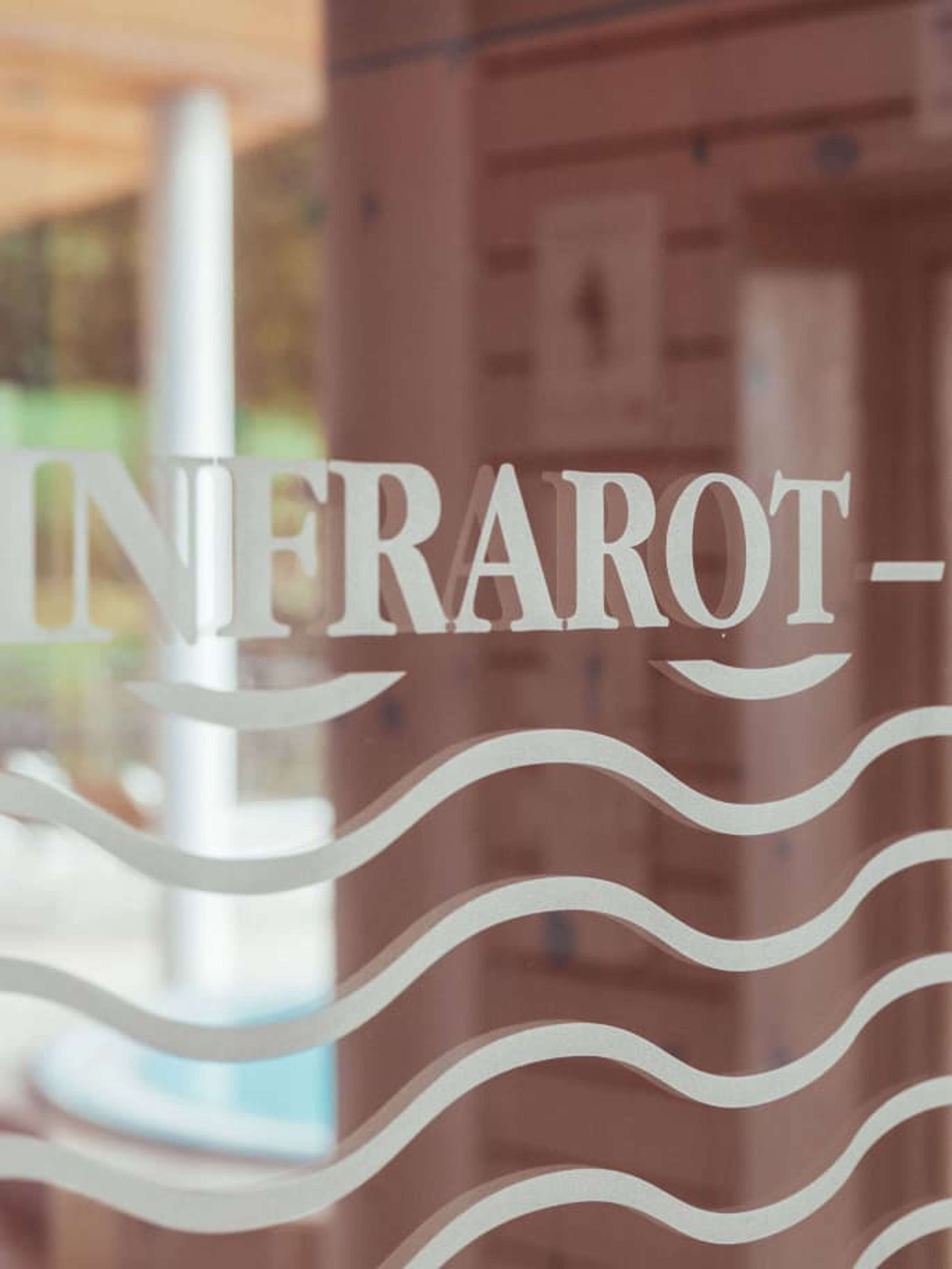 Glastür der Infrarot Sauna