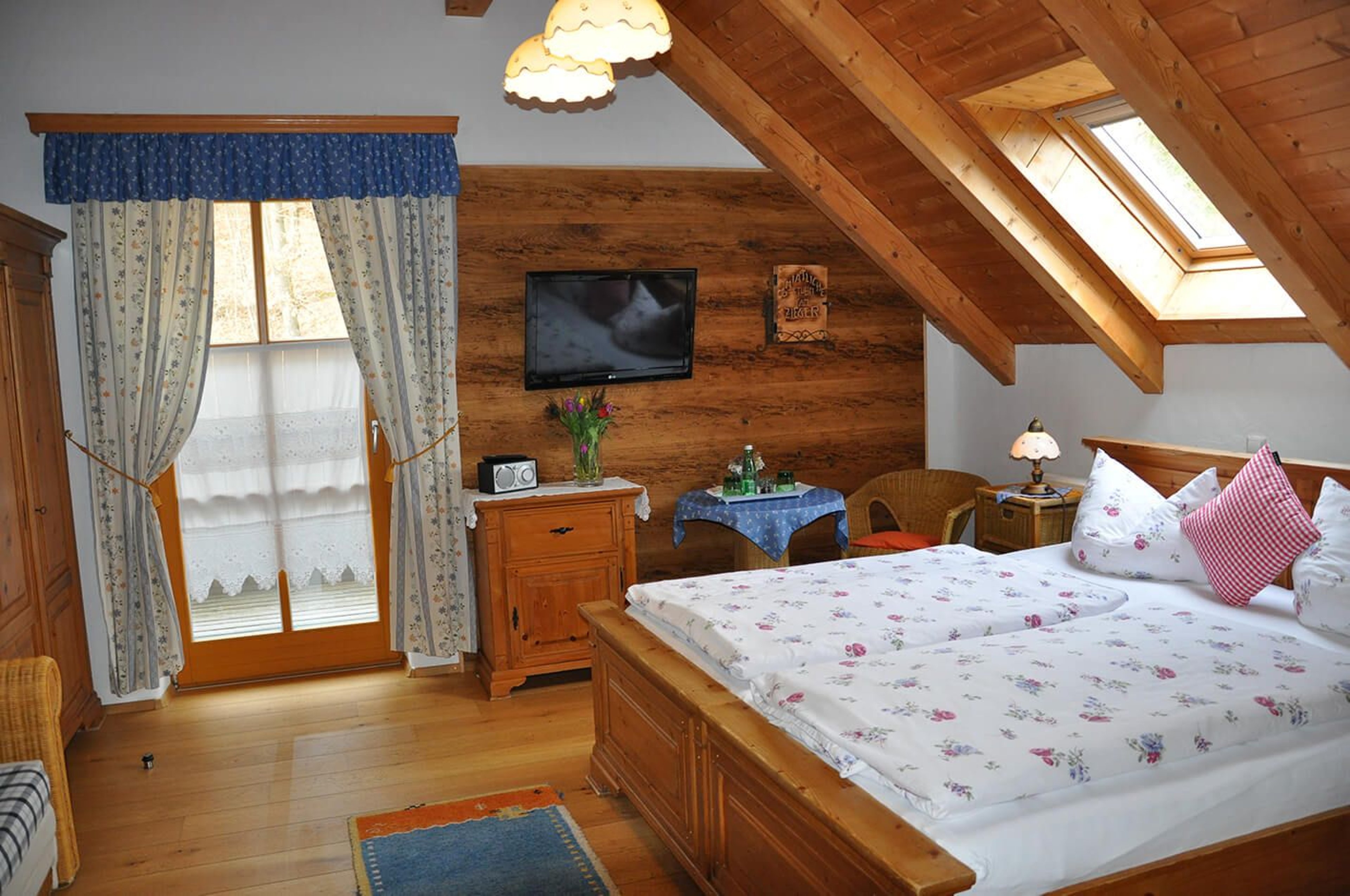 Das Doppelzimmer in der Pension Gmiatliche Stubm.