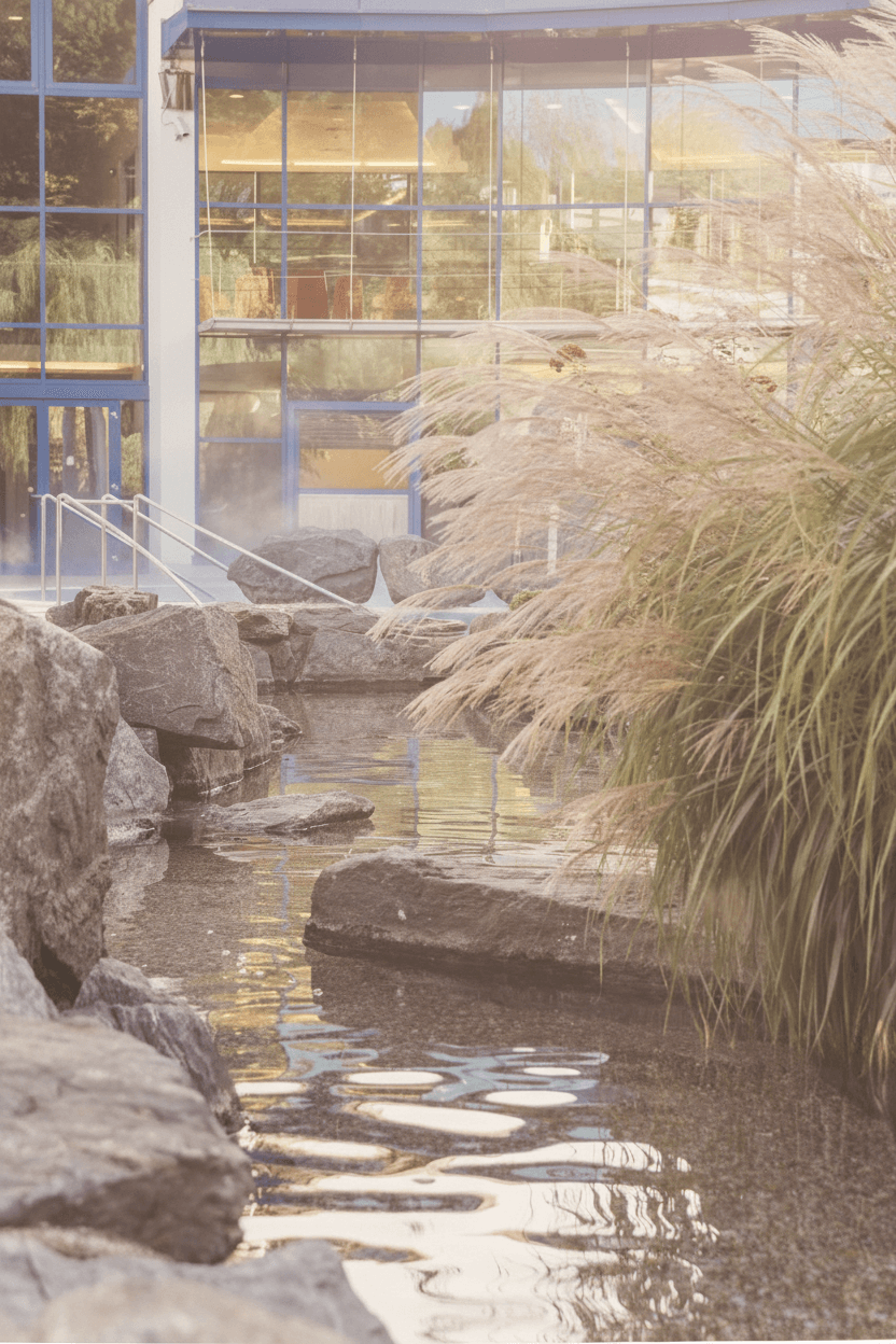 the Kneipp stream in the outdoor area