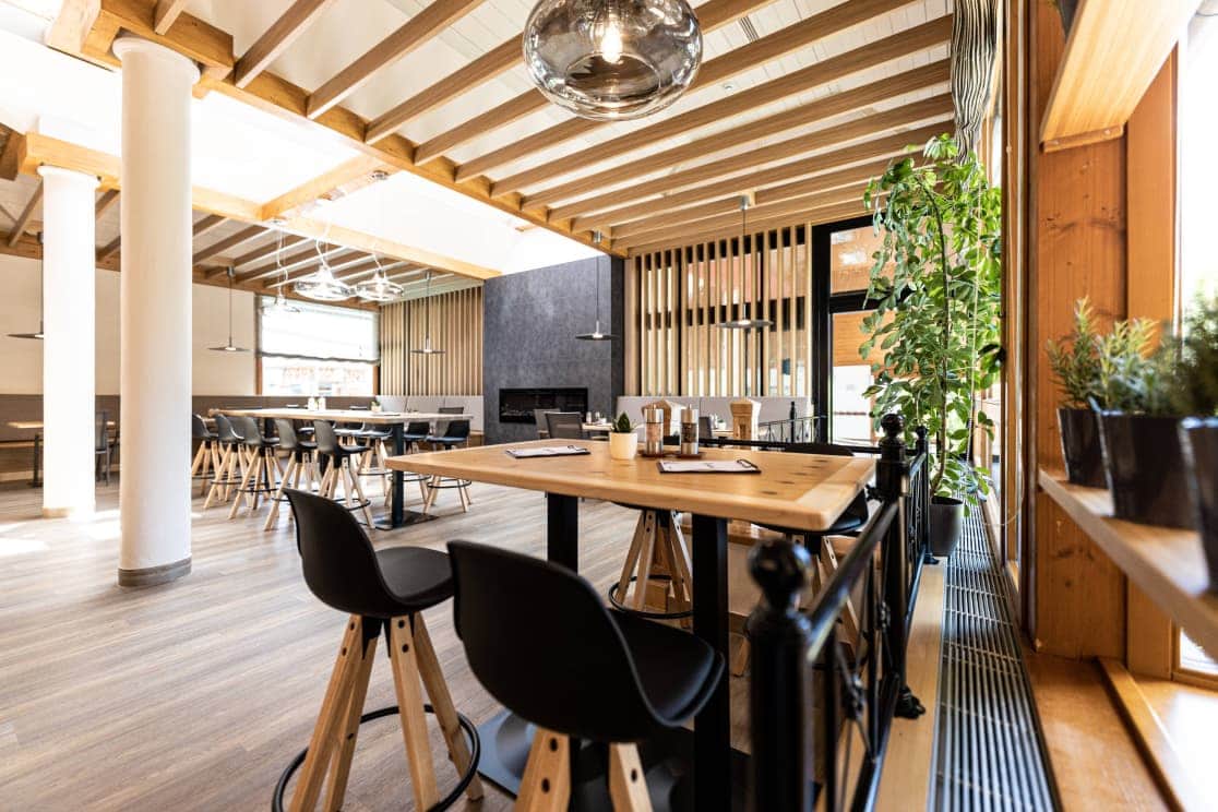 View of the dining room of the Speiserei