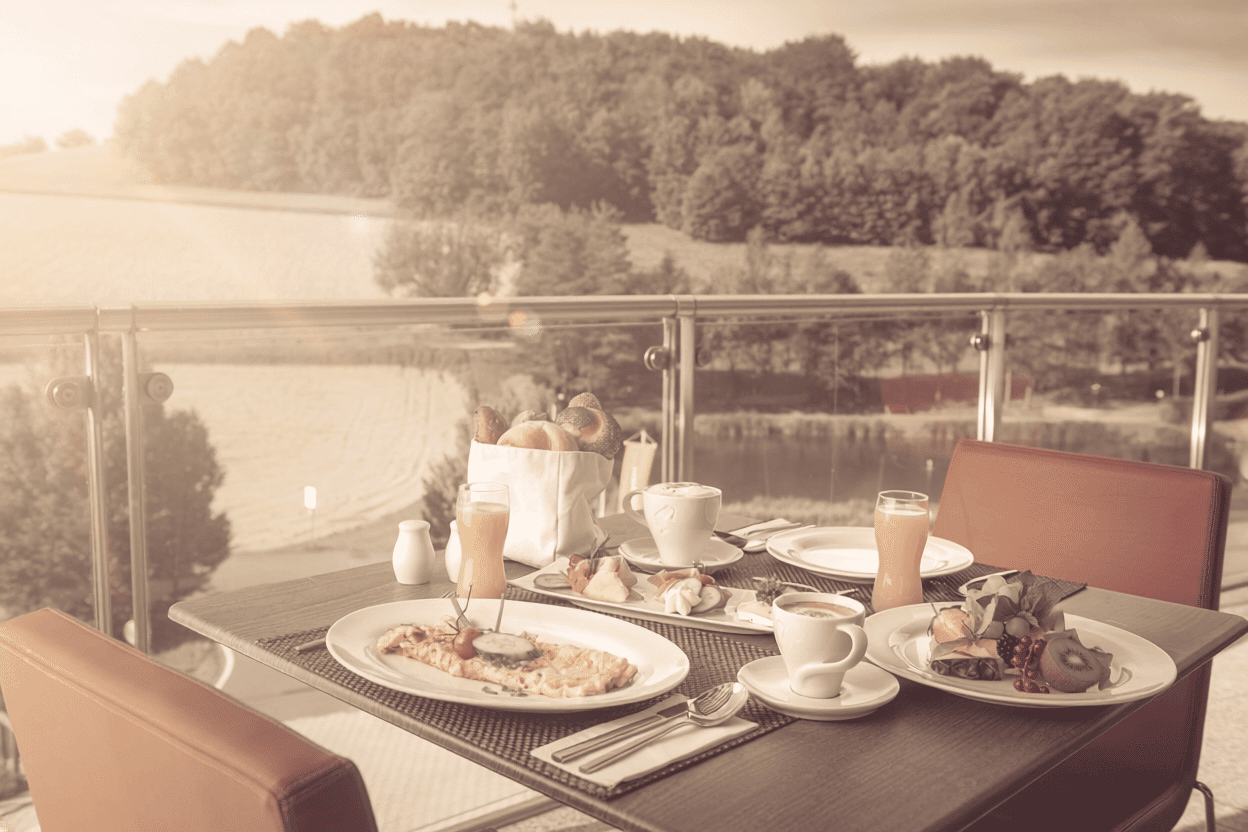 Breakfast with a view