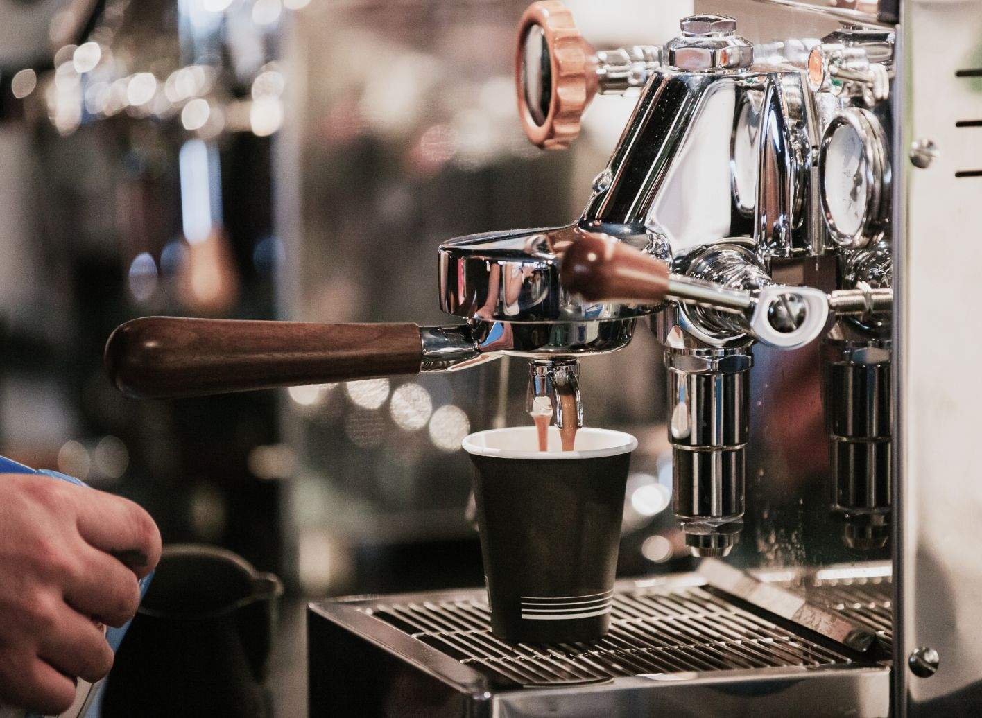 A coffee machine in the Thermencafé at Thermenresort Loipersdorf.