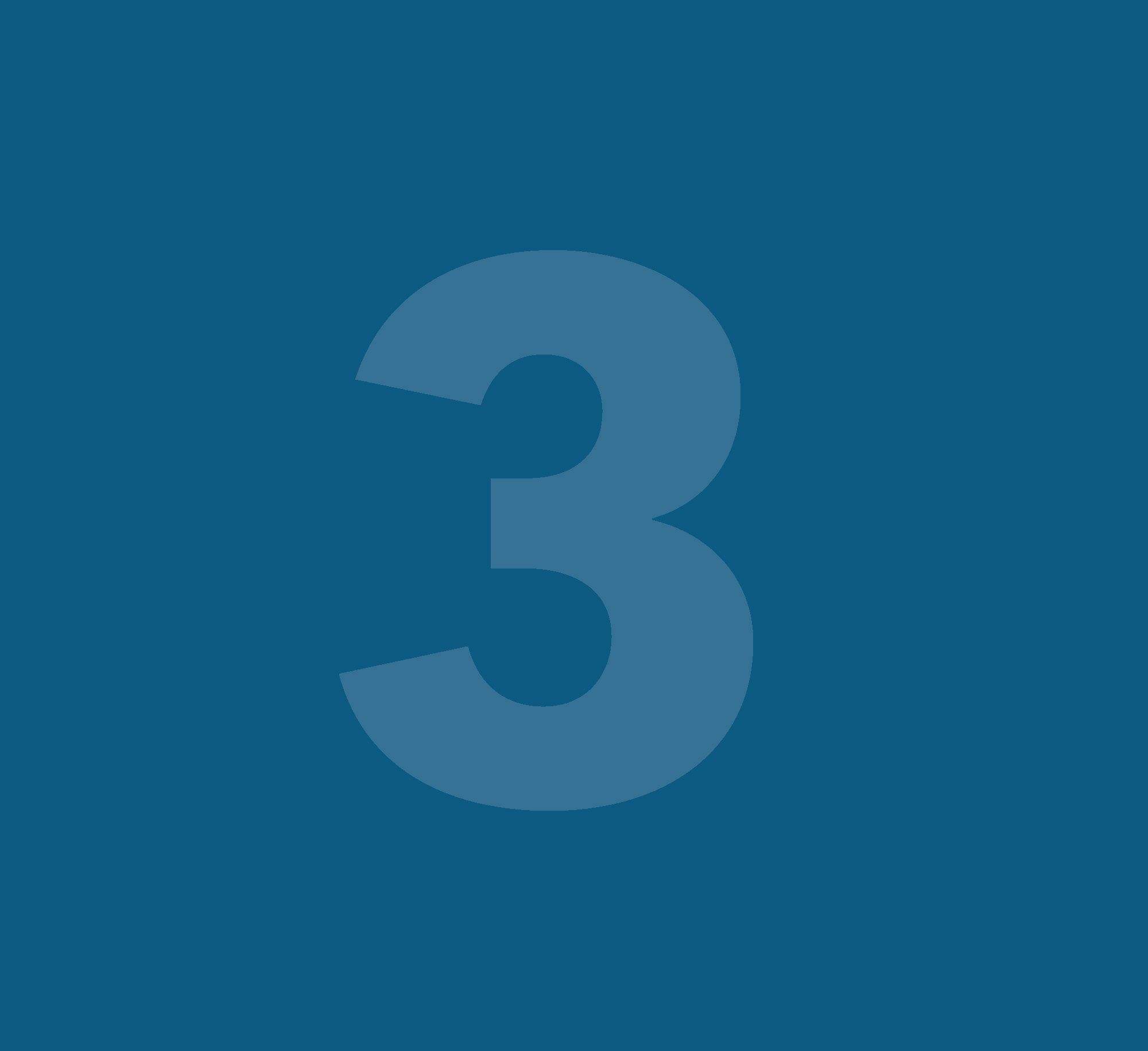 Grafik mit einer großen 3 in der mitte