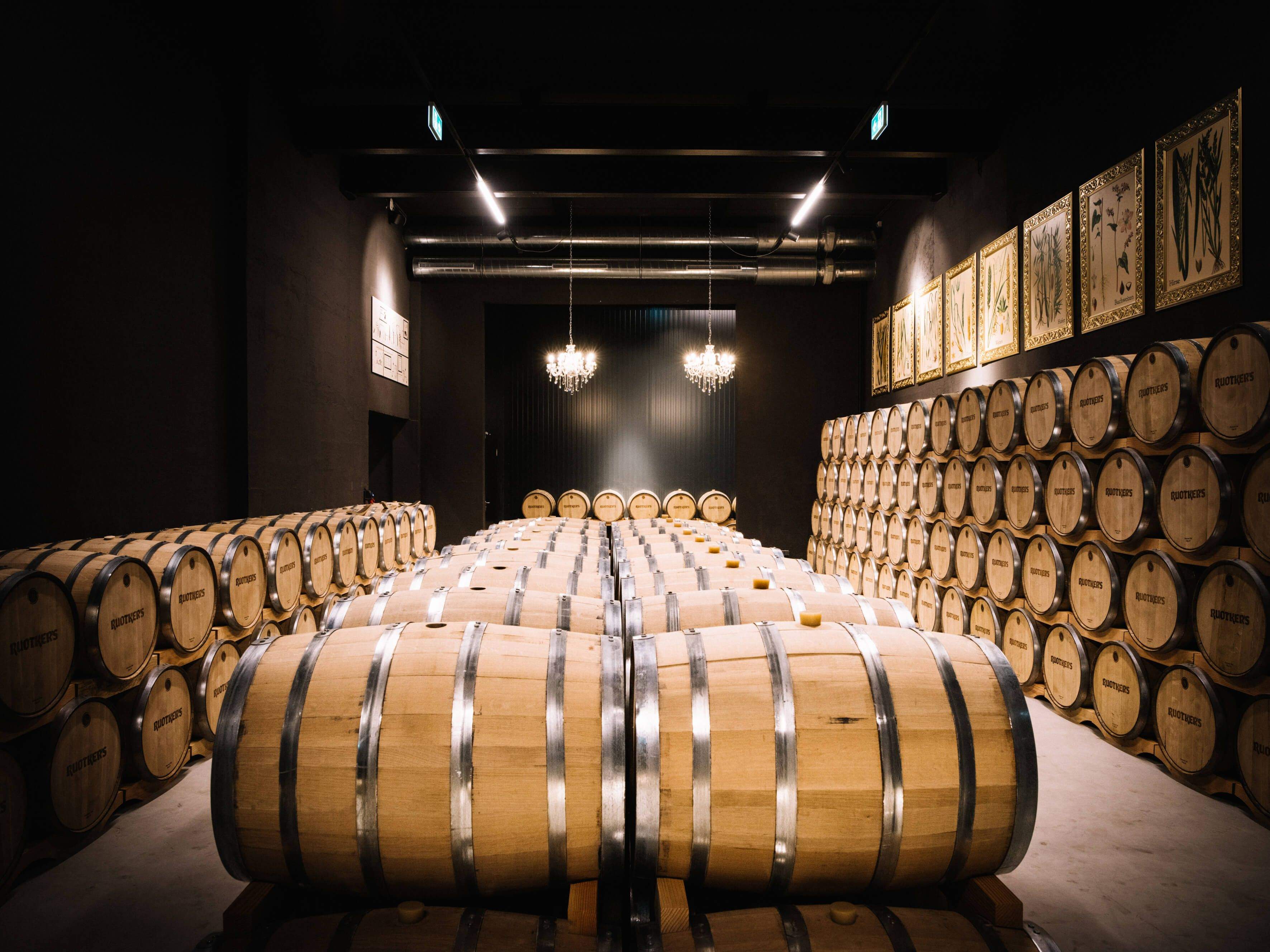 Rum barrels of the Gölles family.