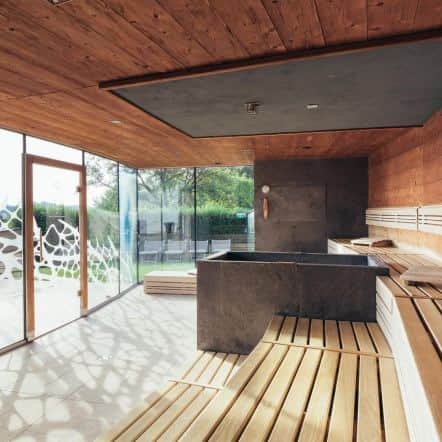 das innere einer Sauna 