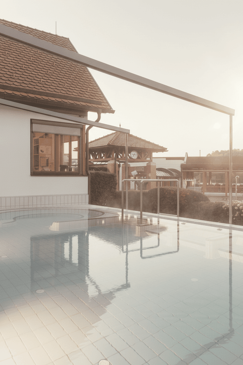 The Kneipp stream in the outdoor area.