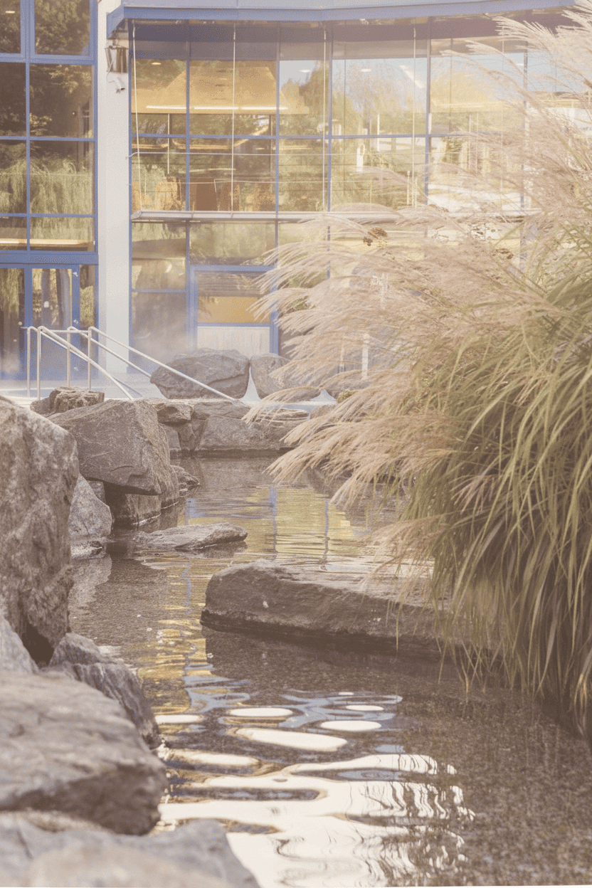 the Kneipp stream in the outdoor area