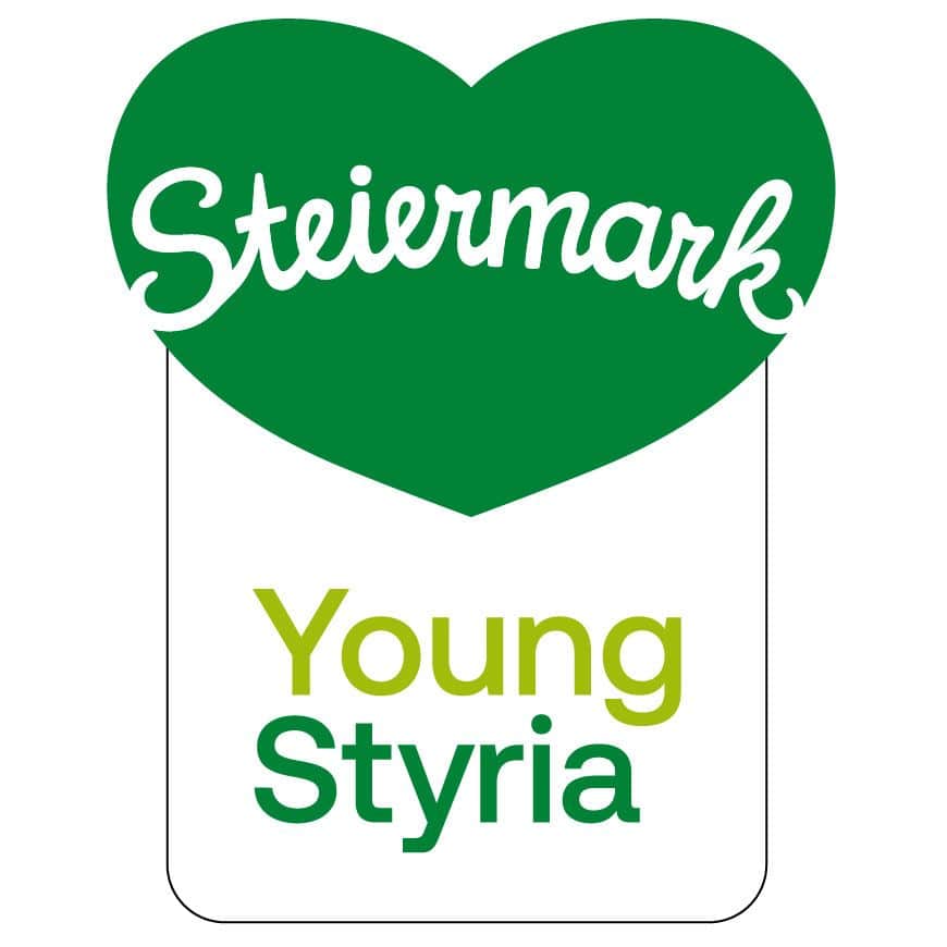 Logo Young Styria mit Herz Hochformat